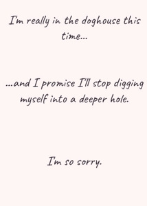 Inside: I'm Sorry SRY313 - Inside Card