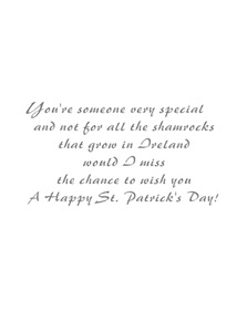 Inside: St. Patrick's Day SPD304 - Inside Card